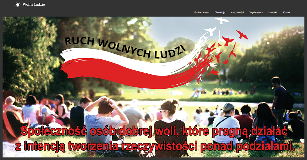 Ruch Wolnych Ludzi powstał z potrzeby zrzeszenia osób, których wspólnym celem jest budowanie nowej, lepszej rzeczywistości cechującej się dobrem, prawdą i miłością.