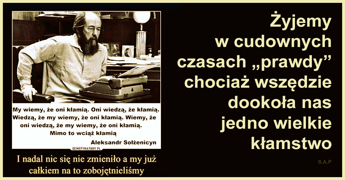 Każdy ma prawo śnić sobie smacznie sen kolorowy, sen malowany. To nie moja sprawa. Nie próbuję nikogo budzić, bo to nic nie da.