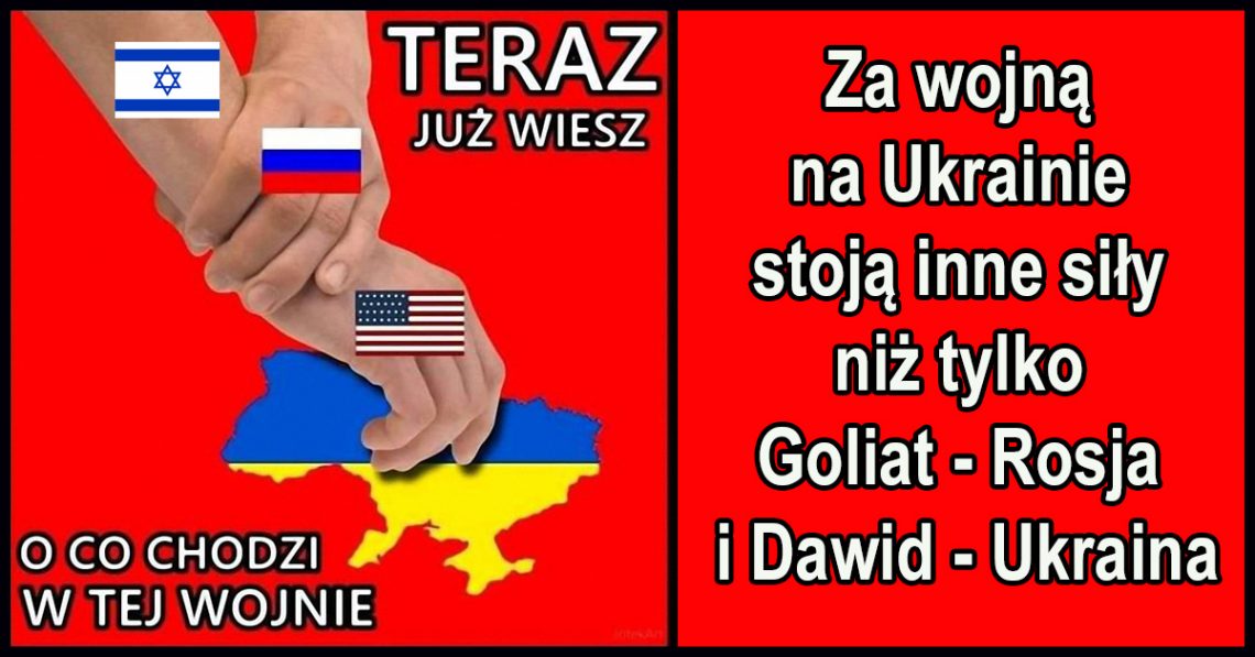 Za wojną na Ukrainie stoją inne siły niż tylko Goliat - Rosja i Dawid - Ukraina. Czy powtórzy się biblijne zwycięstwo Goliata?