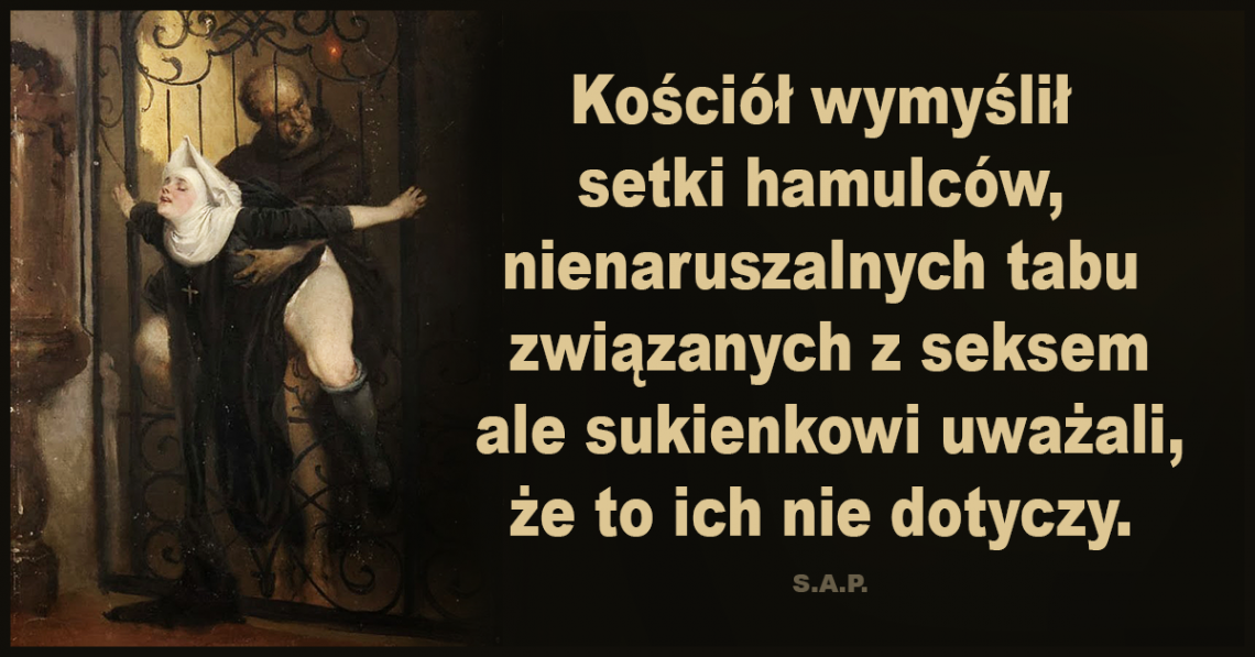 O seksie, jego znaczeniu terapeutycznym dla seniorów, a także o Kościele, który uważa, że jest narzędziem szatana i przynosi same szkody jeśli nie służy prokreacji!