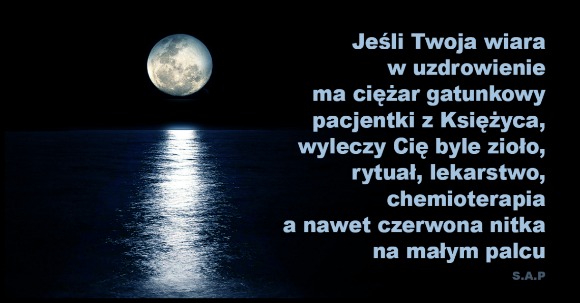 O pewności uzdrowienia, którą powinien mieć każdy, kto usłyszy diagnozę: ma pan(i) raka! I każdy musi znaleźć dla siebie niepowtarzalne metody leczenia.