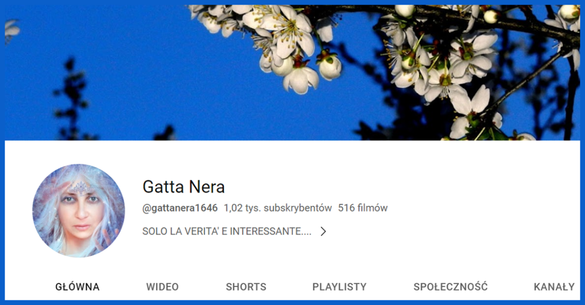 kanał Gatta Nera na YouTube