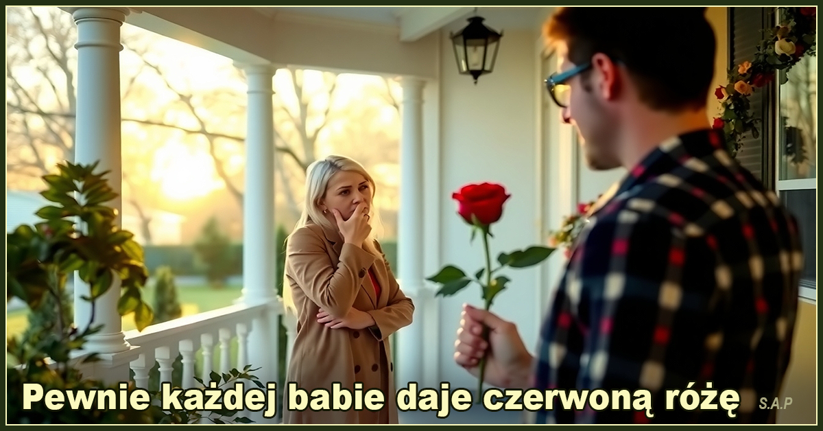 Pewnie każdej babie daje czerwoną różę - SAP