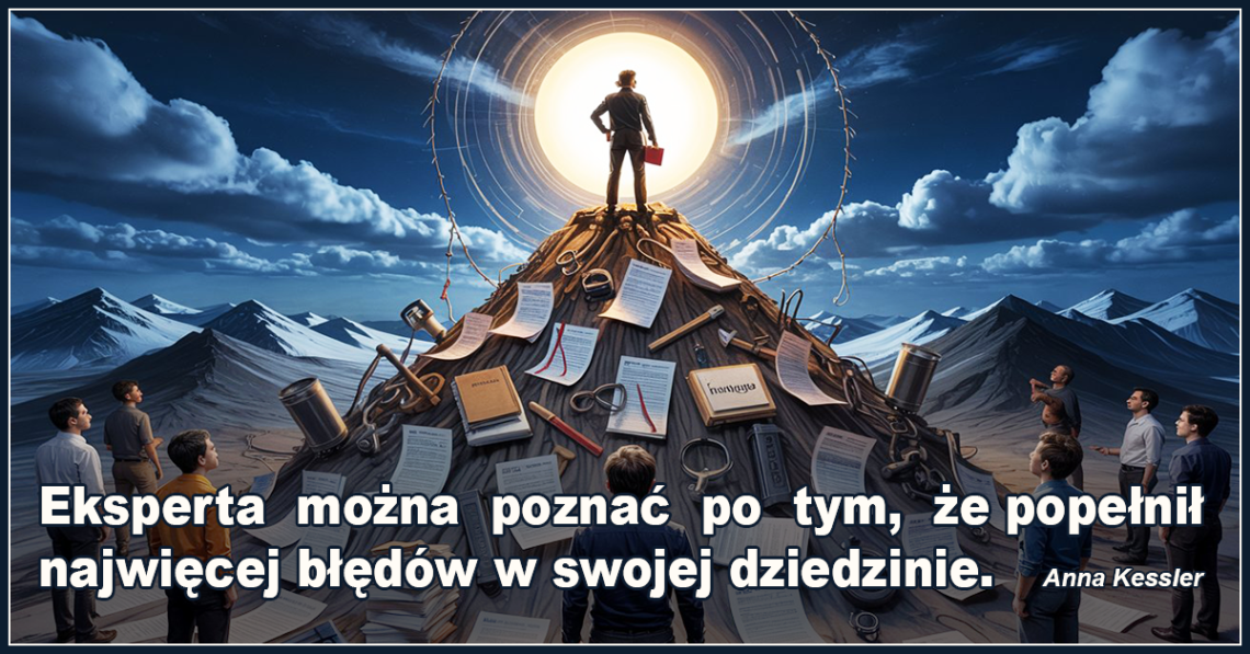 Eksperta można poznać po tym, że popełnił najwięcej błędów w swojej dziedzinie. - Anna Kessler,