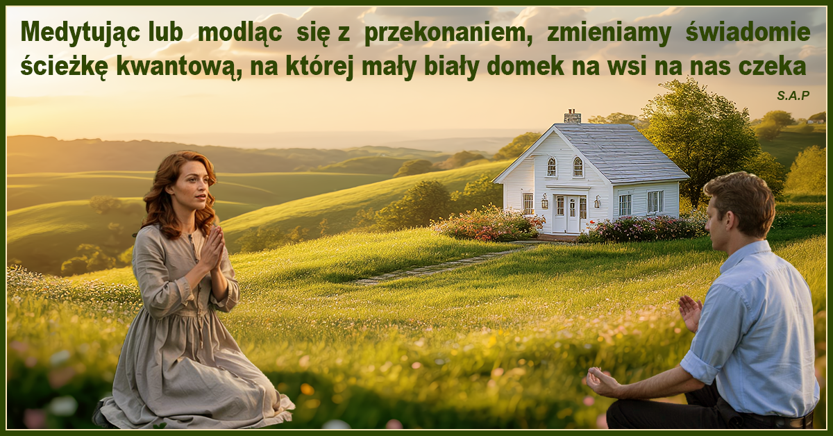 Medytując lub modląc się z przekonaniem zmieniamy świadomie ścieżkę kwantową, na której mały biały domek na wsi na nas czeka - SAP