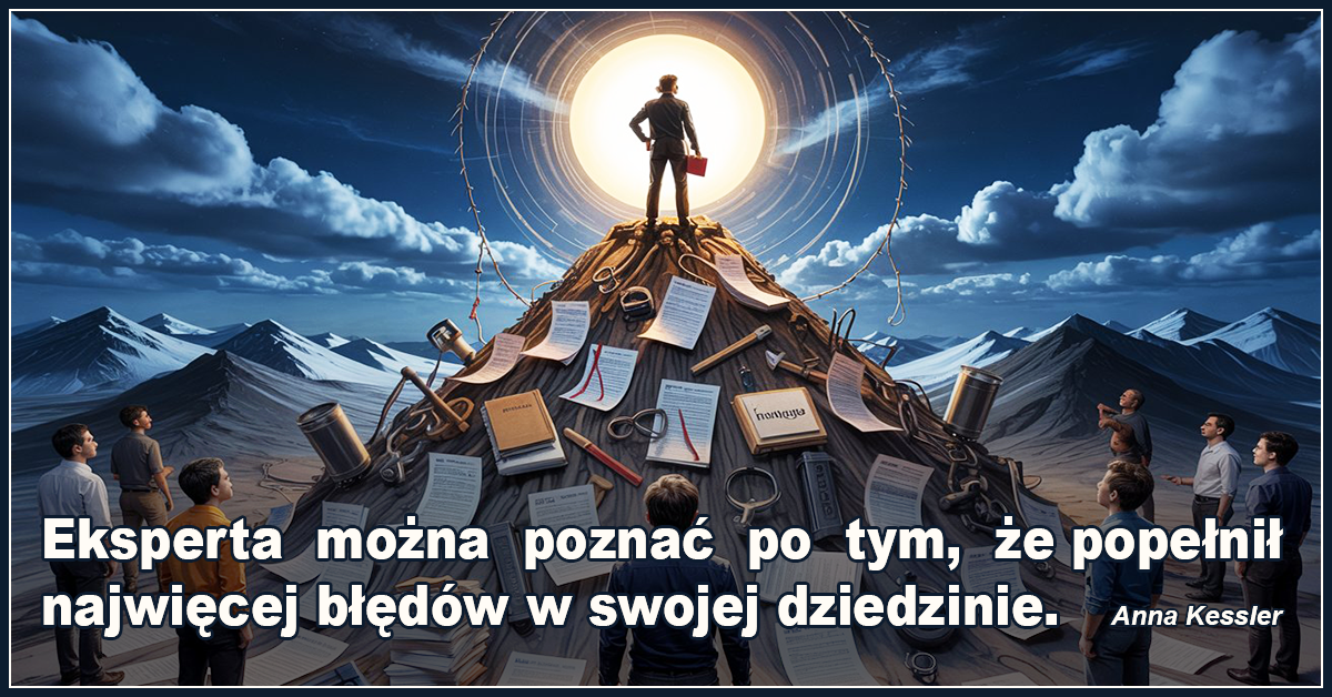 Eksperta można poznać po tym, że popełnił najwięcej błędów w swojej dziedzinie. - Anna Kessler,