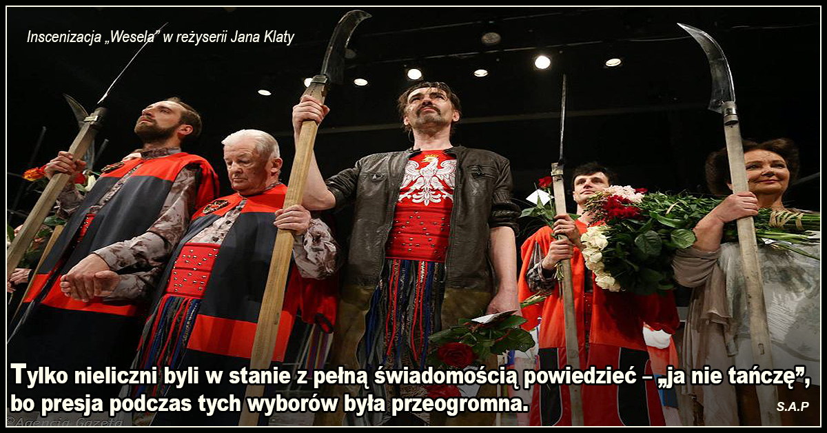 Inscenizacja „Wesela” w reżyserii Jana Klaty
