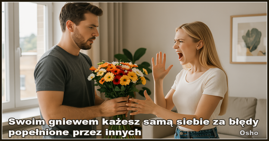 Swoim gniewem każesz samą siebie za błędy popełnione przez innych.” – Osho