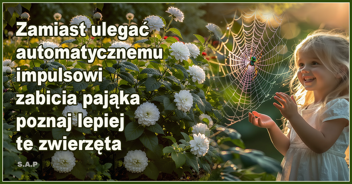 Zamiast ulegać automatycznemu impulsowi zabicia pająka poznaj lepiej te zwierzęta - SAP