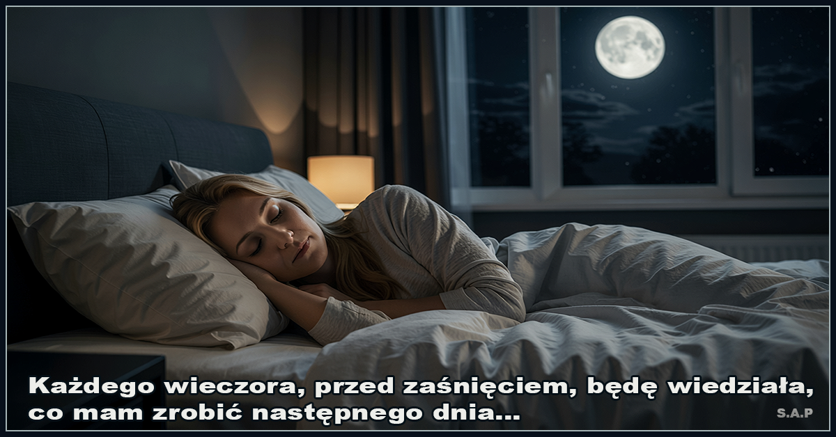 Każdego wieczora, przed zaśnięciem, będę wiedziała, co mam zrobić następnego dnia… - SAP